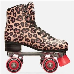 New Impala Leopard Print Quad Roller Skate Size 8